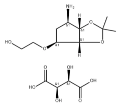 CAS 376608-65-0 2-((3aR,4S,6R,6aS)-6-amino-2,2-dimethyltetrahydro-3aH-cyclopenta[d][1,3]dioxol-4-yloxy)etanol Asam L-tatarat